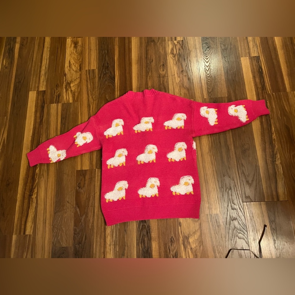 Womens Long Cardigan Button Down Patchwork Knitte… - image 5